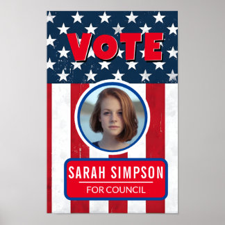 Vote for Class President: Student Council Election Poster