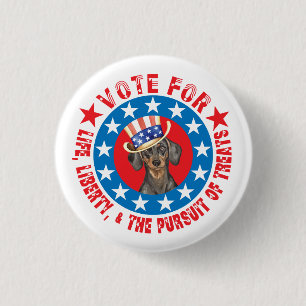 Vote for Dachshund 3 Cm Round Badge