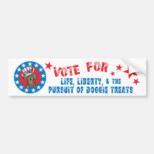 Vote for Dachshund Bumper Sticker