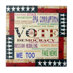 Vote for Democracy Ceramic Tile