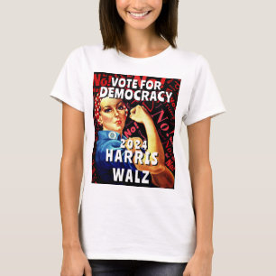 Vote for Democracy Harris Walz T-Shirt