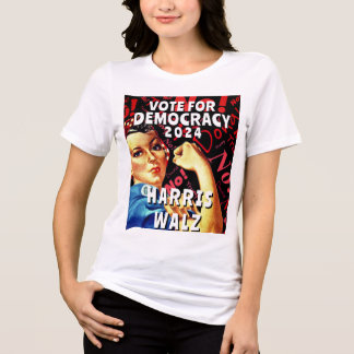 Vote for Democracy Harris Walz Tri-Blend Shirt