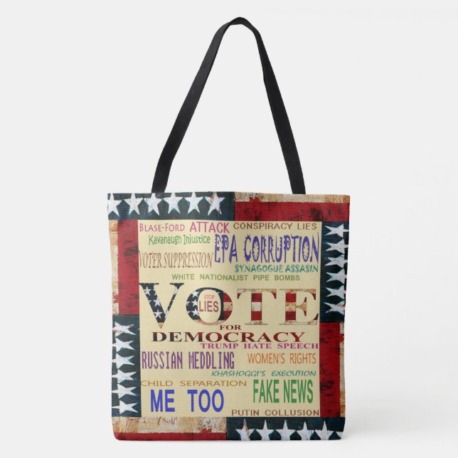 Vote For Democracy Tote Bag (Front)