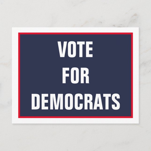 Vote for Democrats 2026 Election Voting Postcard (Front)
