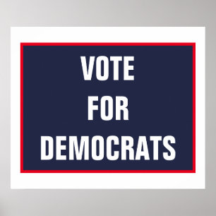 Vote for Democrats Election 2018 Voting Poster