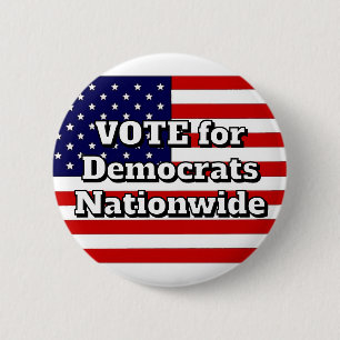 VOTE for Democrats Nationwide  6 Cm Round Badge