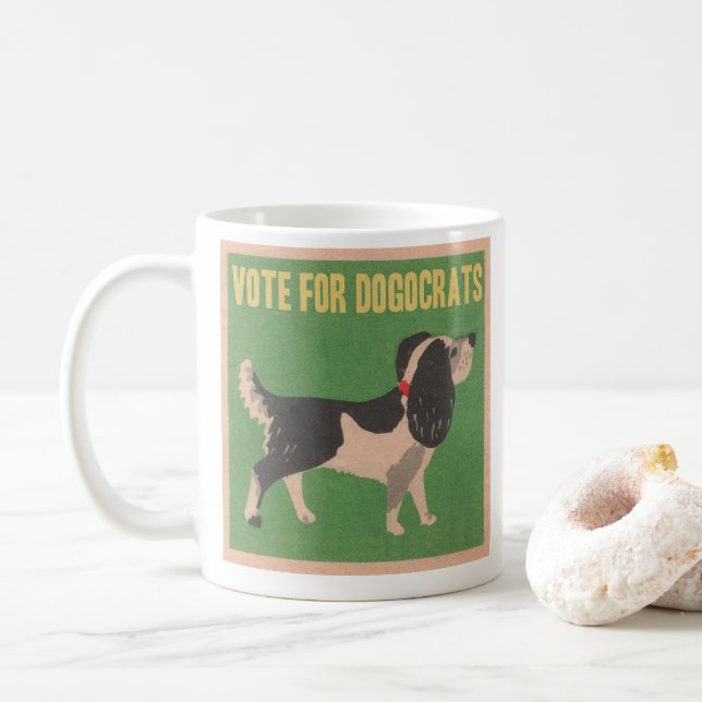 Vote for Dogocrats Coffee Mug (With Donut)