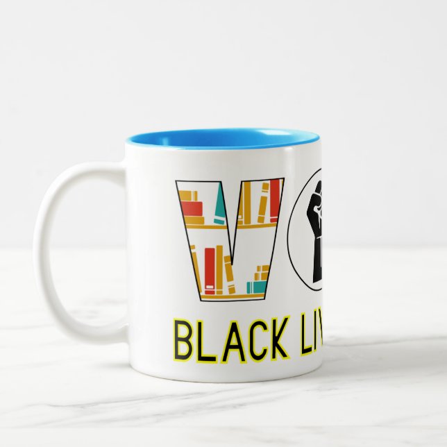  "VOTE for Equality, Freedom, and Justice" Two-Tone Coffee Mug (Left)