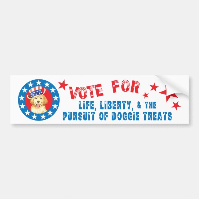 Vote for Golden Bumper Sticker (Front)