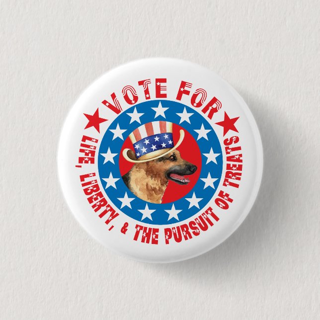 Vote for GSD 3 Cm Round Badge (Front)