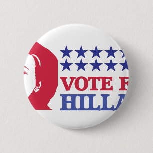 vote for hillary 6 cm round badge