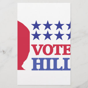 vote for hillary stationery