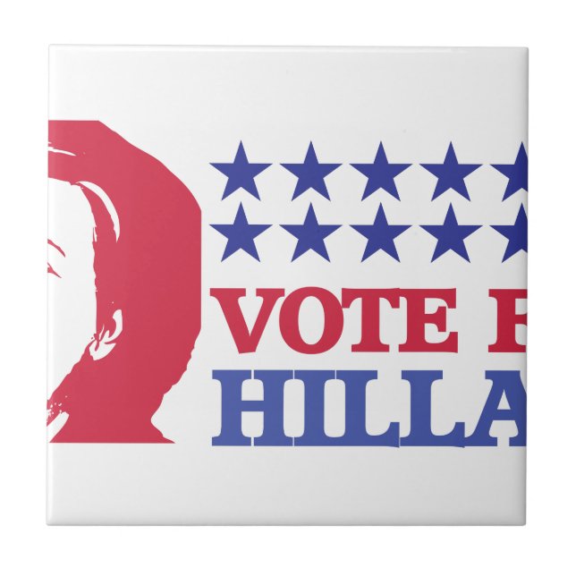 vote for hillary tile (Front)