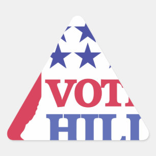 vote for hillary triangle sticker