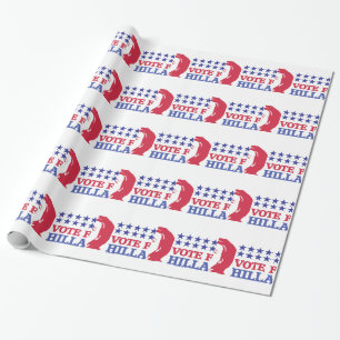 vote for hillary wrapping paper