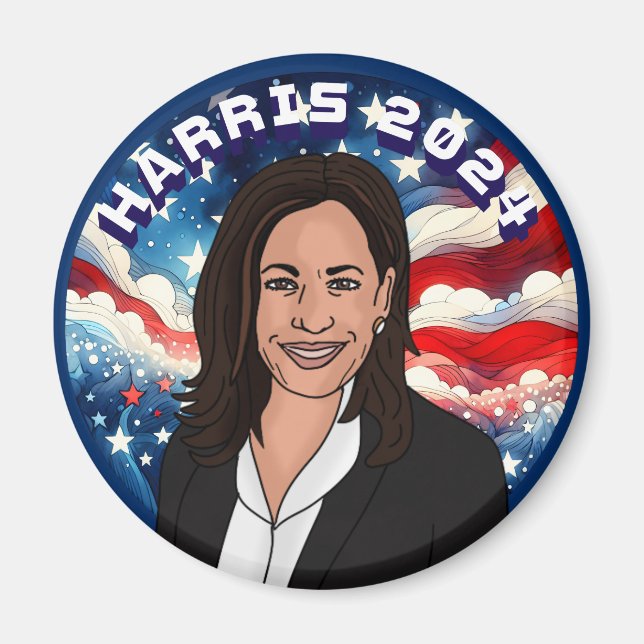 Vote for Kamala Harris 2024 Magnet (Front)