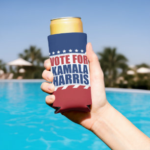 Vote for Kamala Harris American Flag Seltzer Can Cooler