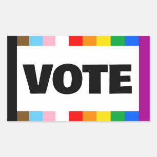 Vote for LGBTQ+ Rights Rectangular Sticker