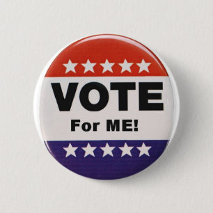 vote for me 6 cm round badge