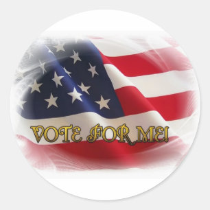 Vote for me classic round sticker
