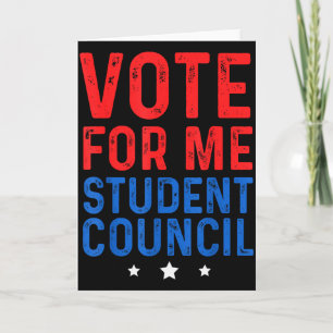 Vote For Me Student Council Card