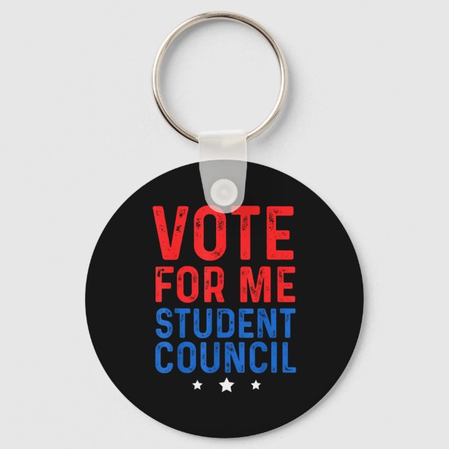 Vote For Me Student Council  Key Ring (Front)