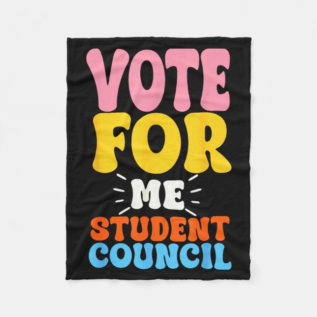 Vote For Me Student Council Youth Cool School Elec Fleece Blanket (Front)