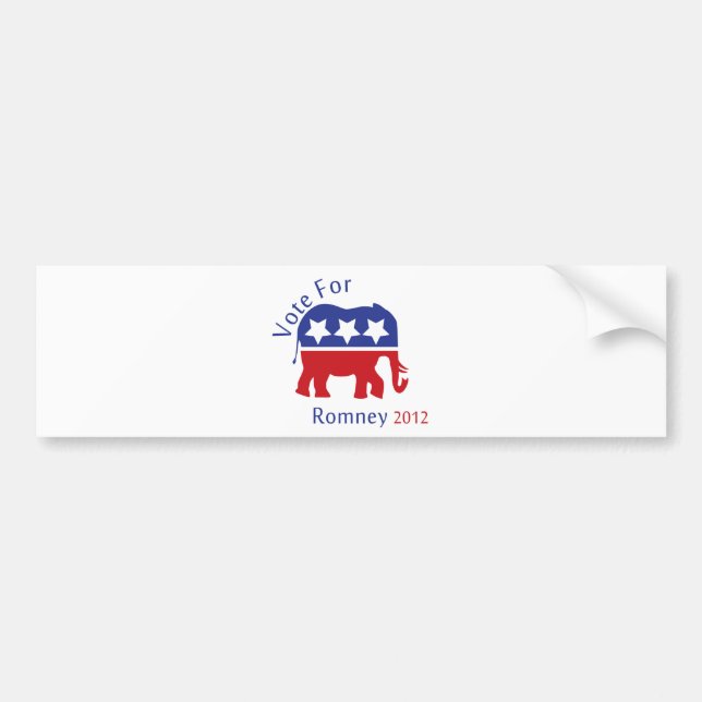 Vote for Mitt Romney 2012 Bumper Sticker (Front)