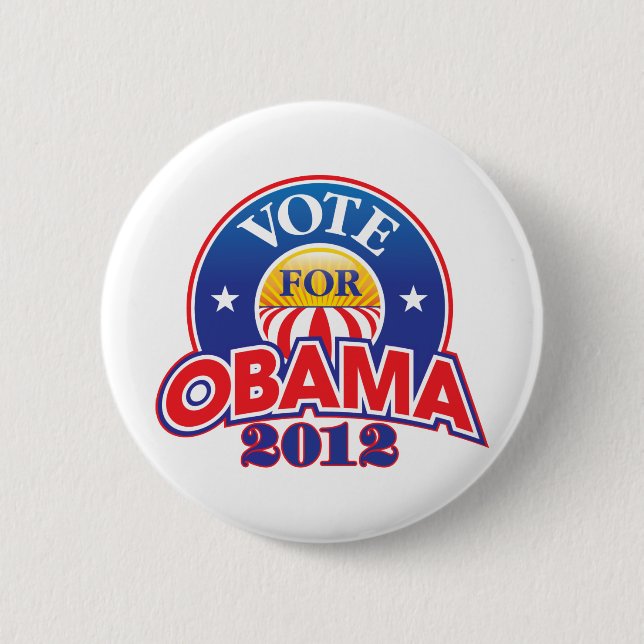 Vote for Obama 2012 6 Cm Round Badge (Front)