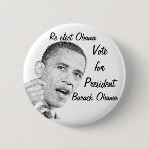 Vote for Obama_ 6 Cm Round Badge
