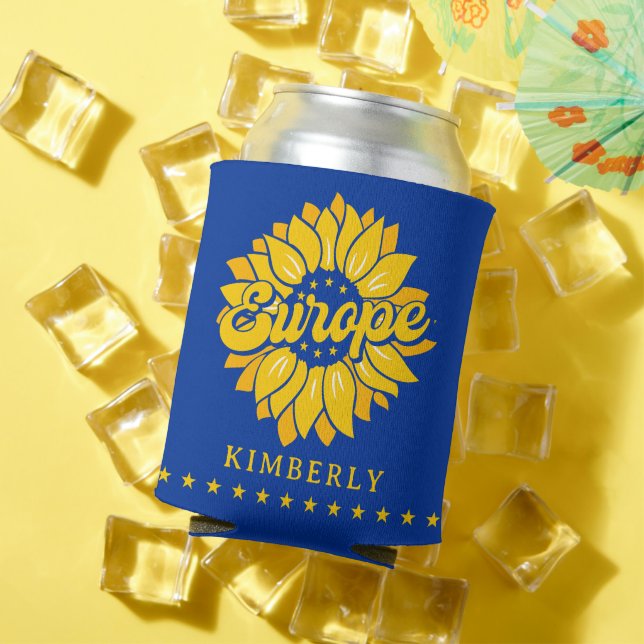 Vote For Our Future Europe Custom Name Can Cooler (In Situ Summer)