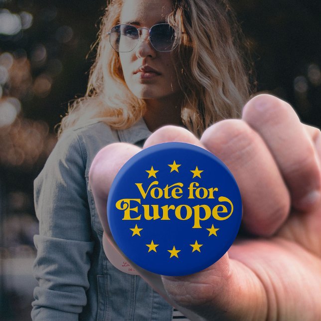 Vote For Our Future Europe Election 2024 6 Cm Round Badge (Creator Uploaded)