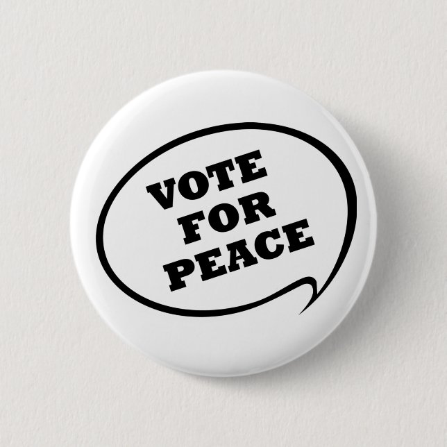 Vote for Peace Button (Front)