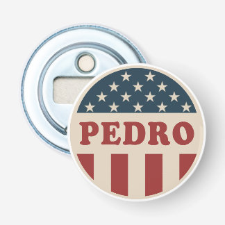 Vote for Pedro Classic Retro American Voter Button Bottle Opener