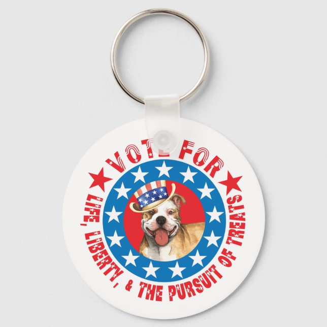 Vote for Pit Bull Key Ring (Front)