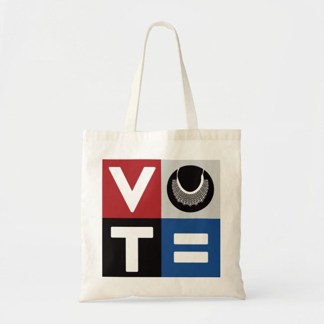 Vote for RBG Equality for All Tote Bag (Front)