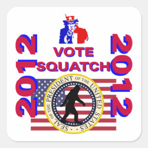 Vote for Squatch 2010 Square Sticker