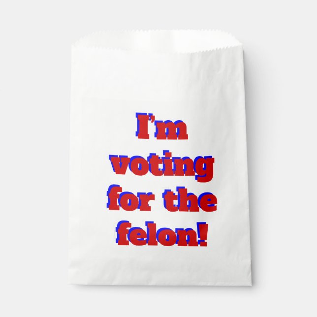 vote for the felon funny donald trump favour bag (Front)