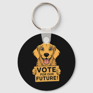 Vote For The Future! Sticker Key Ring