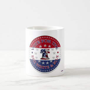 Vote for the Red, White Blue Liberty Bell 13 & 50 Coffee Mug