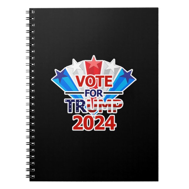Vote for Trump 2024 Stars Notebook (Front)