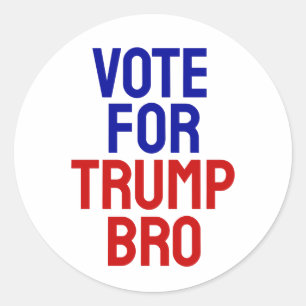 Vote For Trump Bro - Election 2024 Classic Round Sticker