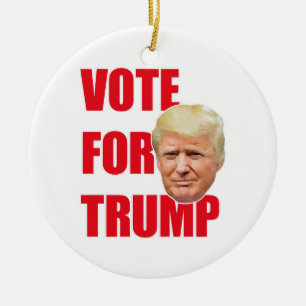 Vote for trump ceramic ornament