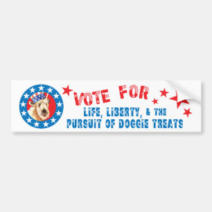 Vote for Wheaten Terrier Bumper Sticker