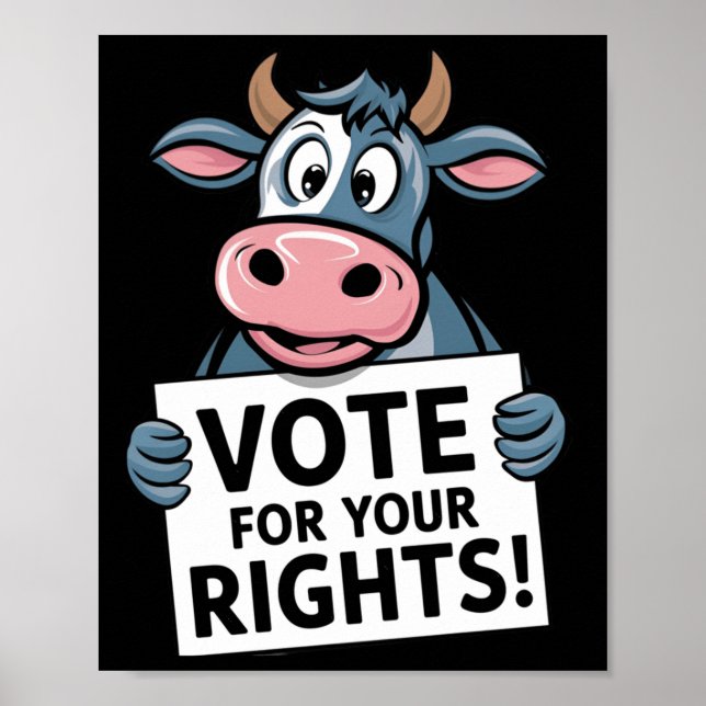 Vote For Your Rights! Sticker1  Poster (Front)