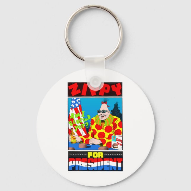 Vote For Zippy Key Ring (Front)