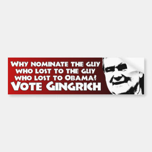 Vote Gingrich Bumper Sticker