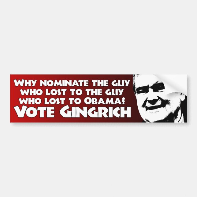 Vote Gingrich Bumper Sticker (Front)