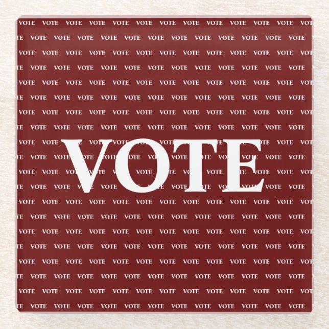 Vote Glass Coaster (Front)