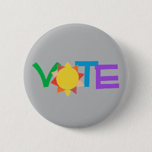 Vote GOTV Button / Vote With Sun